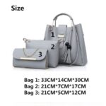 Mateamoda 3 PCS Women's Handbags Set: Stylish Purse, Shoulder Bag & Tote - Ladies Fashion Collection - Image 4