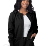 Sivvan Women’s Scrub Warm-up Jacket/Front Snaps Round Neck Stylish & Comfort