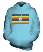 UGANDA SCRIBBLE FLAG UNISEX HOODIE TOP GIFT UGANDAN FOOTBALL - Image 4