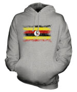UGANDA DISTRESSED FLAG UNISEX HOODIE TOP UGANDAN FOOTBALL JERSEY GIFT - Image 6
