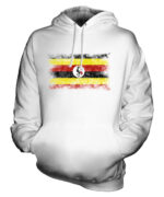 UGANDA DISTRESSED FLAG UNISEX HOODIE TOP UGANDAN FOOTBALL JERSEY GIFT - Image 3