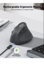 Acer Ergonomic Mouse Wireless, Adjustable DPI Vertical Mouse 1000/1200/1600 - Image 4