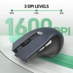 acer Wireless Mouse, 3 Adjustable DPI Ergonomic Computer Mouse 2.4GHz Black - Image 5