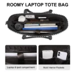 MOSISO Laptop Tote Bag for Women Compatible with MacBook, 17.3 inch, Black - Image 5