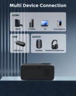 ARTSEA Mini Projector 1080P Full HD - 8000 Lumens, Bluetooth Wireless Home Cinema - Image 3