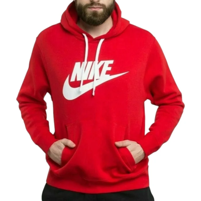 Nike Mens Hoodie Sportswear Big Logo Club Fleece Pullover Hooded Sweat Jumper