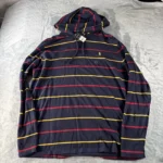 Polo Ralph Lauren Jersey Hoodie Shirt Mens XL Striped Preppy Lightweight - Image 5
