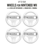 Nintendo Wii Console HD + Mario Kart+ Pick 1-4 Voomwa Remotes + 1-4 Wheels