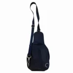 Calvin Klein Black Sling Crossbody Bag Minimalist Mesh Zip Chest Pack Unisex - Image 2