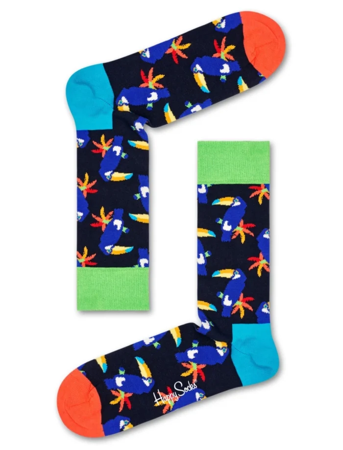HAPPY SOCKS Toucan men’s 41-46 premium sock new multicolor cotton-