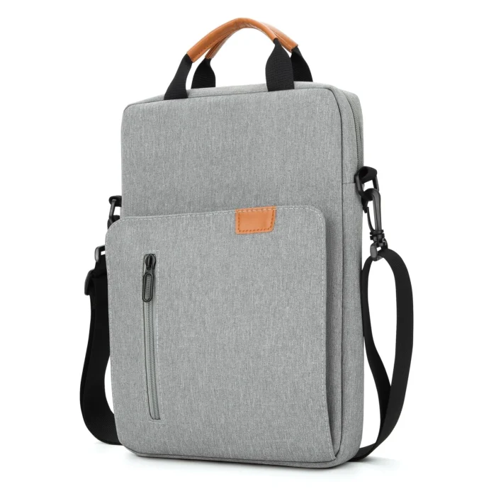 JOOEER Vertical Laptop Case Computer Bag for 14 Inch MacBook 14 Inch, Gray