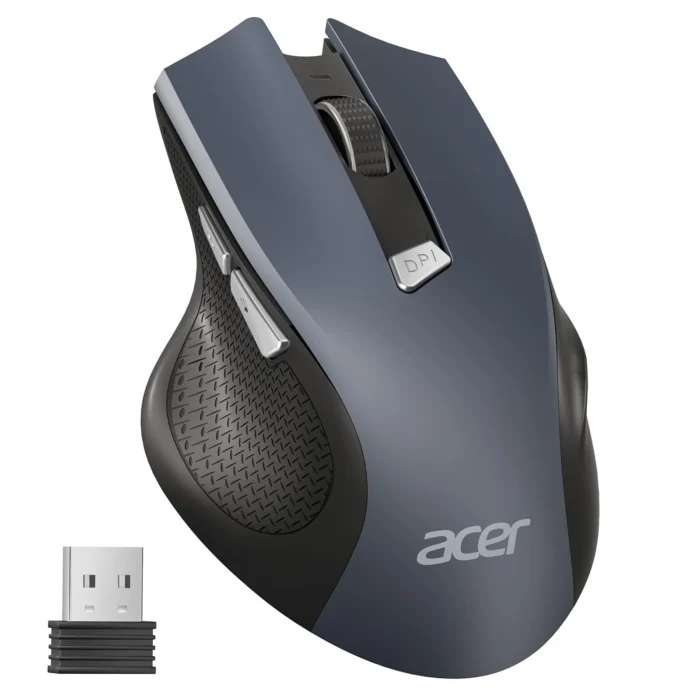 acer Wireless Mouse, 3 Adjustable DPI Ergonomic Computer Mouse 2.4GHz Black