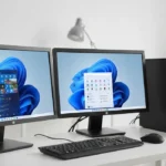 hp Desktop PC Computer Quad Core 16GB RAM DUAL 22" LCDs Wi-Fi BT Windows 11 SSD