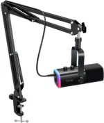 XLR/USB Gaming Microphone Set Dynamic PC Mic for Streaming Podcasting Compute...