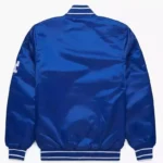 LA Dodgers Blue Satin Baseball Varsity Bomber Style Jacket All Sizes - Image 2