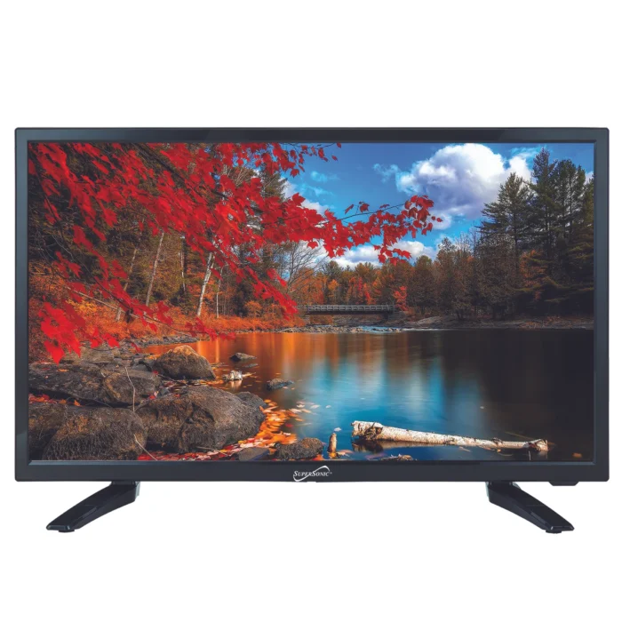 Supersonic 24″ 12 Volt AC/DC Widescreen LED HDTV with USB & HDMI – Portable & Energy Efficient