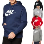 Nike Mens Hoodie Sportswear Big Logo Club Fleece Pullover Hooded Sweat Jumper - Image 2