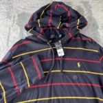 Polo Ralph Lauren Jersey Hoodie Shirt Mens XL Striped Preppy Lightweight