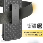 For iPhone 16 15 14 13 Pro Max Holster Belt Clip Holster Combo Case w/Kickstand - Image 6