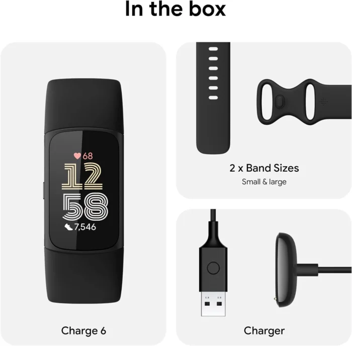 Fitbit Charge 6 Fitness Activity Tracker Heart Rate GPS Google Wallet Sleep NEW