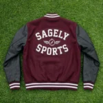 Vintage Howe Snap Button Varsity Jacket Wool - Image 5