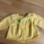 Gymboree ‘Daisy Turtle’ 2011 Cardigan Sweater, Yellow NB 0-3 Girl