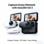 Insta360 GO 3 Waterproof 2.7K Mini Magnetic WiFi Action Pod Helmet Camera - Image 3