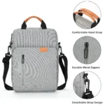 JOOEER Vertical Laptop Case Computer Bag for 14 Inch MacBook 14 Inch, Gray - Image 3