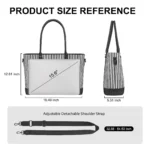 MOSISO Laptop Tote Bag for Women Compatible with MacBook, 17.3 inch, Black - Image 4