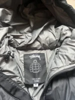 Brand New Medium Stussy Black And Grey Puffer Coat - Image 5