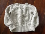 Gap Kids Cable-Knit Cotton Knit Sweater Ivory Pullover Crew Neck 5T