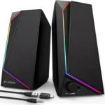 LENRUE Computer Speakers, USB/USB-C Powered PC Speakers with Loud Stereo Sound
