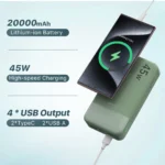 20000mAh Portable Power Bank 45W PD Charging External Battery Charger For Phone - Image 4