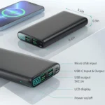 Power Bank 38800mAh USB C Charger 5 Output Battery iPhone Huawei Galaxy F377-