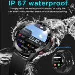 Smart Watch Bluetooth Heart Rate Oxygen Pressure Fitness Track Waterproof Watch - Image 5