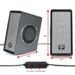 GOgroove Computer Speakers for Desktop PC, USB Powered Plug and Play 3.5mm AUX - Image 6