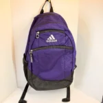 Adidas Striker Backpack Purple Black unisex back to school sturdy Book Bag - Image 2