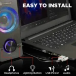 UB3 Computer Speakers for Desktop and Laptop - Monitor Speakers with Loud Bass, - Image 6