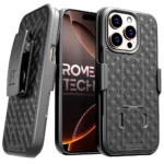 For iPhone 16 15 14 13 Pro Max Holster Belt Clip Holster Combo Case w/Kickstand - Image 4
