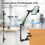 SmallRig 22" Magic Arm with Clamp,Overhead Phone Mount,Desk Camera Mount 4766 - Image 6