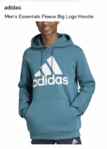 Adidas Men’s Size L Green Pullover Sweatshirt Hoodie Big White Logo