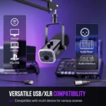 XLR/USB Gaming Microphone Set Dynamic PC Mic for Streaming Podcasting Compute... - Image 6