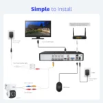 ANNKE 1080P Video Wired CCTV Dome Camera 2MP 350° Pan&Tilt Outdoor Night Vision - Image 3