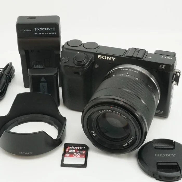 Sony Alpha NEX-7 24.3 MP Mirrorless Digital Camera W/ 18-55mm OSS Lens Black