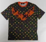 $310 MCM Men's Jungle Green Cotton Camo Lion Chevron-v T Shirt MHT9AMM12G6 - Image 4