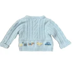 Children’s Place Cable Knit Cardigan Baby Size 12 Months Blue Cotton Preppy