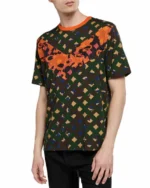 $310 MCM Men's Jungle Green Cotton Camo Lion Chevron-v T Shirt MHT9AMM12G6 - Image 2