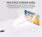 4K HD Smart DLP Mini Projector with Android WiFi Bluetooth 1080P for Smart Home Theater - Image 7