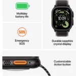 Apple Watch Ultra 3 49mm Black Titanium (Cellular) Black Alpine Loop - Open Box - Image 4