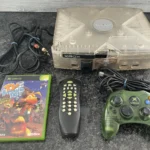 Microsoft Xbox Original Crystal Console System Bundle with Controller - READ